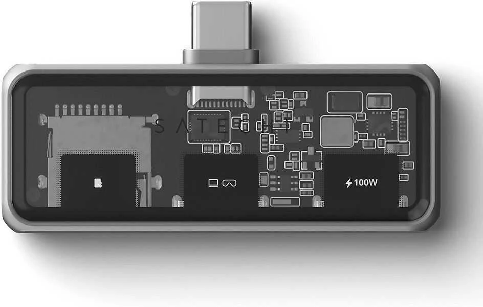 Adapteris ŠAKOTUVAS 3in1 USB C Satechi Mobile XR ST-HXRSDM erškėčiai pilka