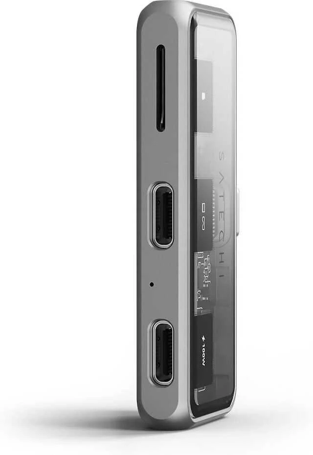 Adapteris ŠAKOTUVAS 3in1 USB C Satechi Mobile XR ST-HXRSDM erškėčiai pilka