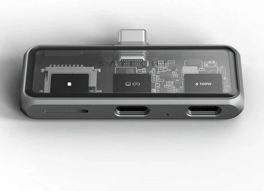 Adapteris ŠAKOTUVAS 3in1 USB C Satechi Mobile XR ST-HXRSDM erškėčiai pilka