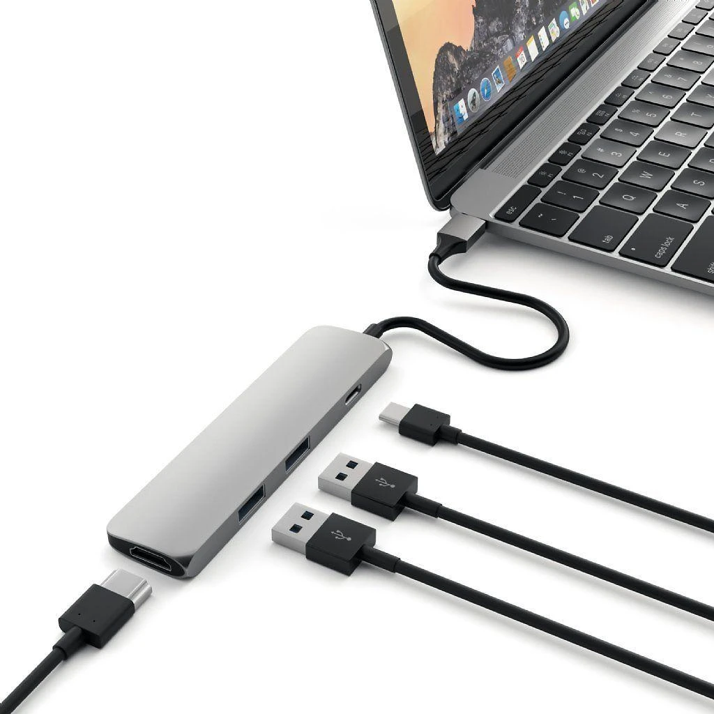 Apple Satechi USB-C 4 Multiport Kosminė pilka adapter