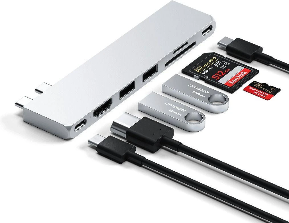 SATECHI Pro Hub Slim - Sidabrinis