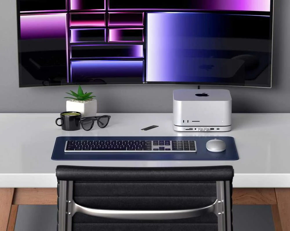 SATECHI Mac Mini stovas ir stebulė su NVMe SSD korpusu - Sidabrinis