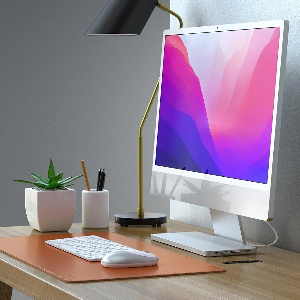 Satechi Slim Dock, skirtas iMac 24" USB-C (USB-C 10Gb, USBA-A 10Gb, 2x USB-A, mikro/SD kortelių skaitytuvas, NVMe SATA lizdas) (sidabrinė)