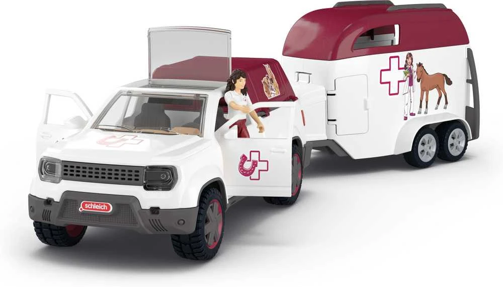 Veterinaro automobilis su priekaba Schleich Horse Club (42704)
