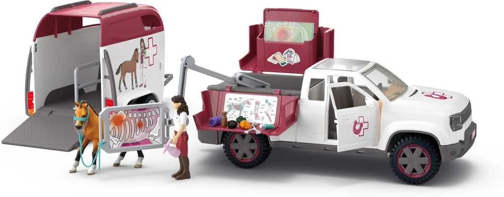 Veterinaro automobilis su priekaba Schleich Horse Club (42704)