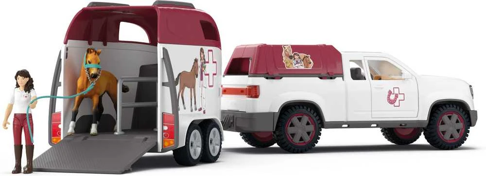 Veterinaro automobilis su priekaba Schleich Horse Club (42704)