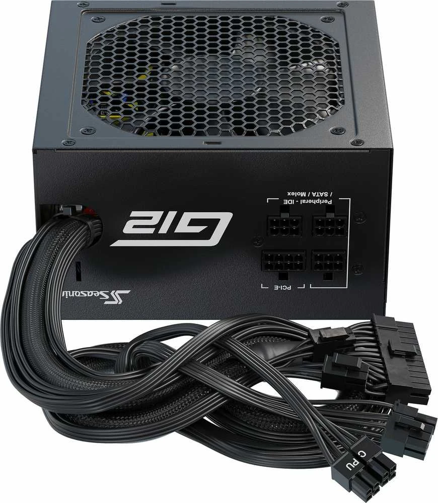 „Seasonic G12 GM 80 PLUS Gold“ maitinimo šaltinis, pusiau modulinis – 650 vatų, juodas