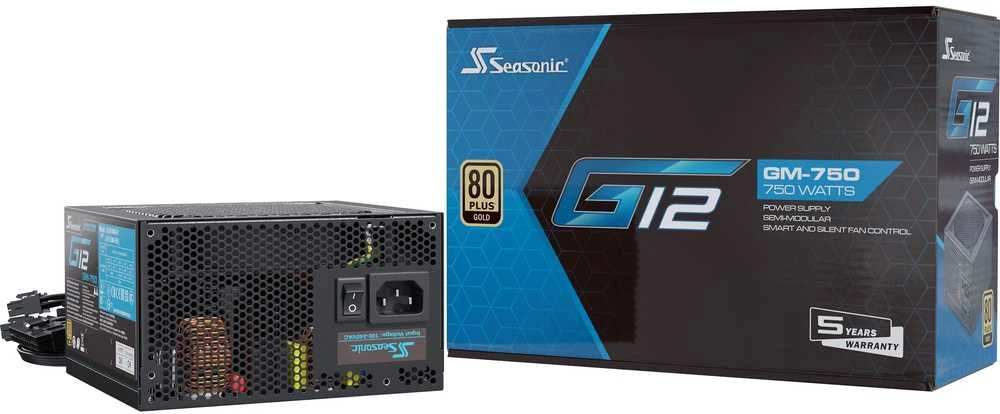 Seasonic G12 GM 80 PLUS Gold maitinimo šaltinis, pusiau modulinis – 750 vatų, juodas
