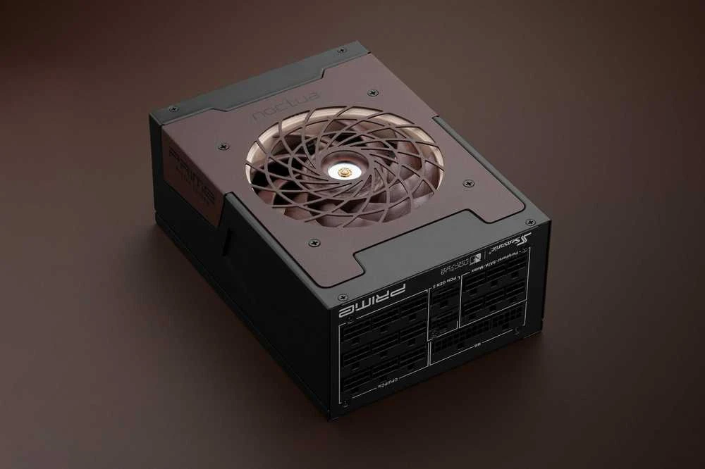 „Seasonic Prime TX-1600 Noctua Edition“ maitinimo šaltinis, „80 PLUS Titanium“, modulinis, ATX 3.1, PCIe 5.0 × 1600 vatų