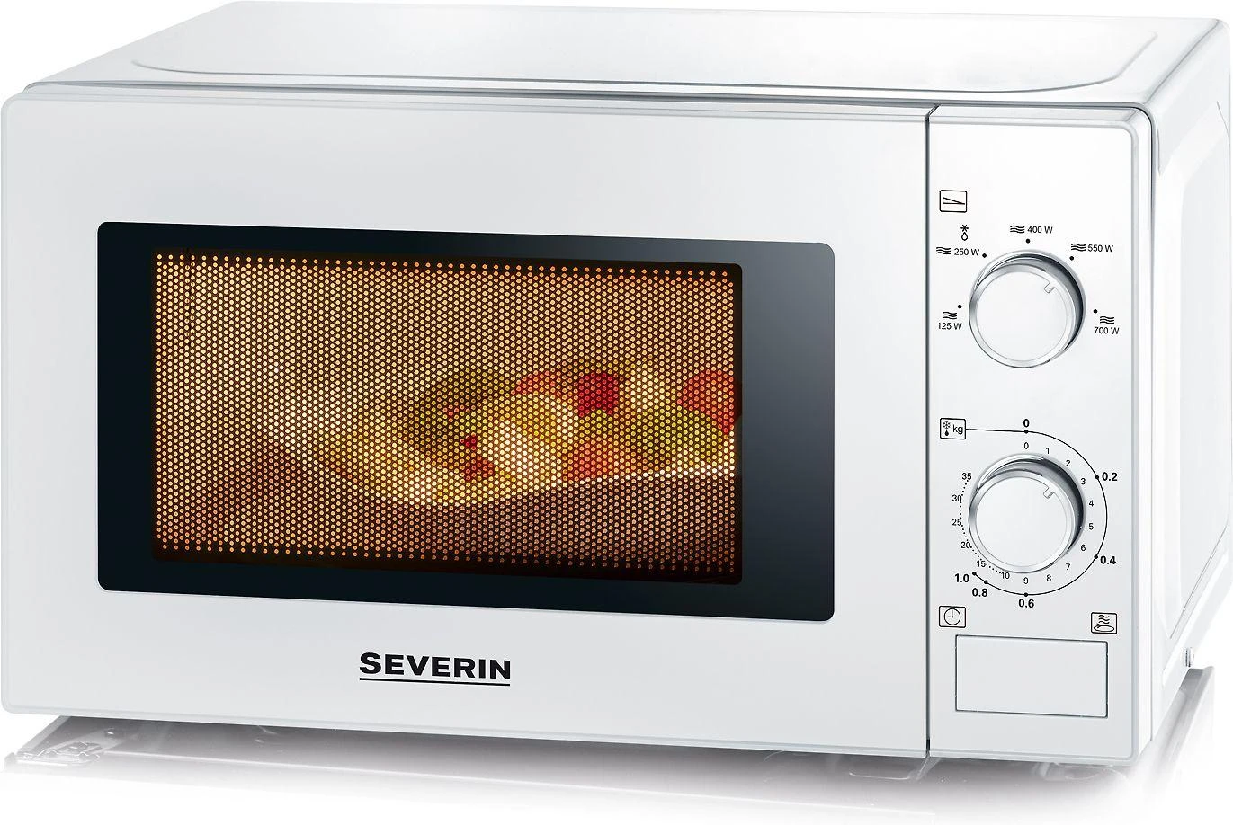 Severin MW 7770 mikrobangų krosnelė Baltas Solo mikrobangų krosnelė Stalviršis 20 L 700 W