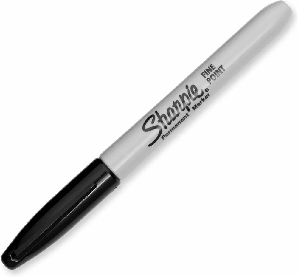 Sharpie Fine Marker permanentinis 0,9mm 12 vnt Juodas