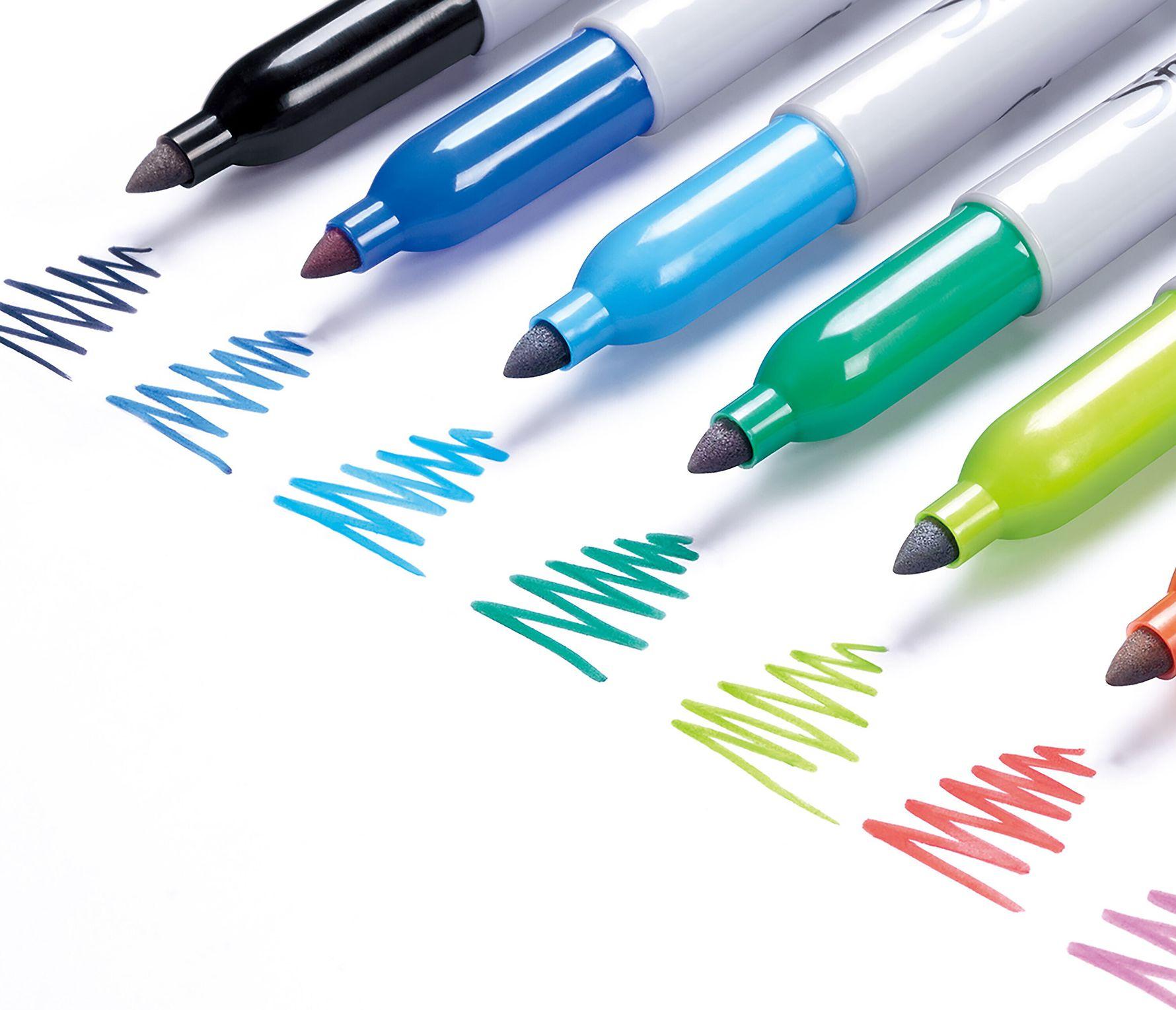 „Sharpie Fine“ žymeklių rinkinys, 30 spalvų – „Labirintas“ + dovanėlės: taupyklė, „Frisbee“ ir maišelis