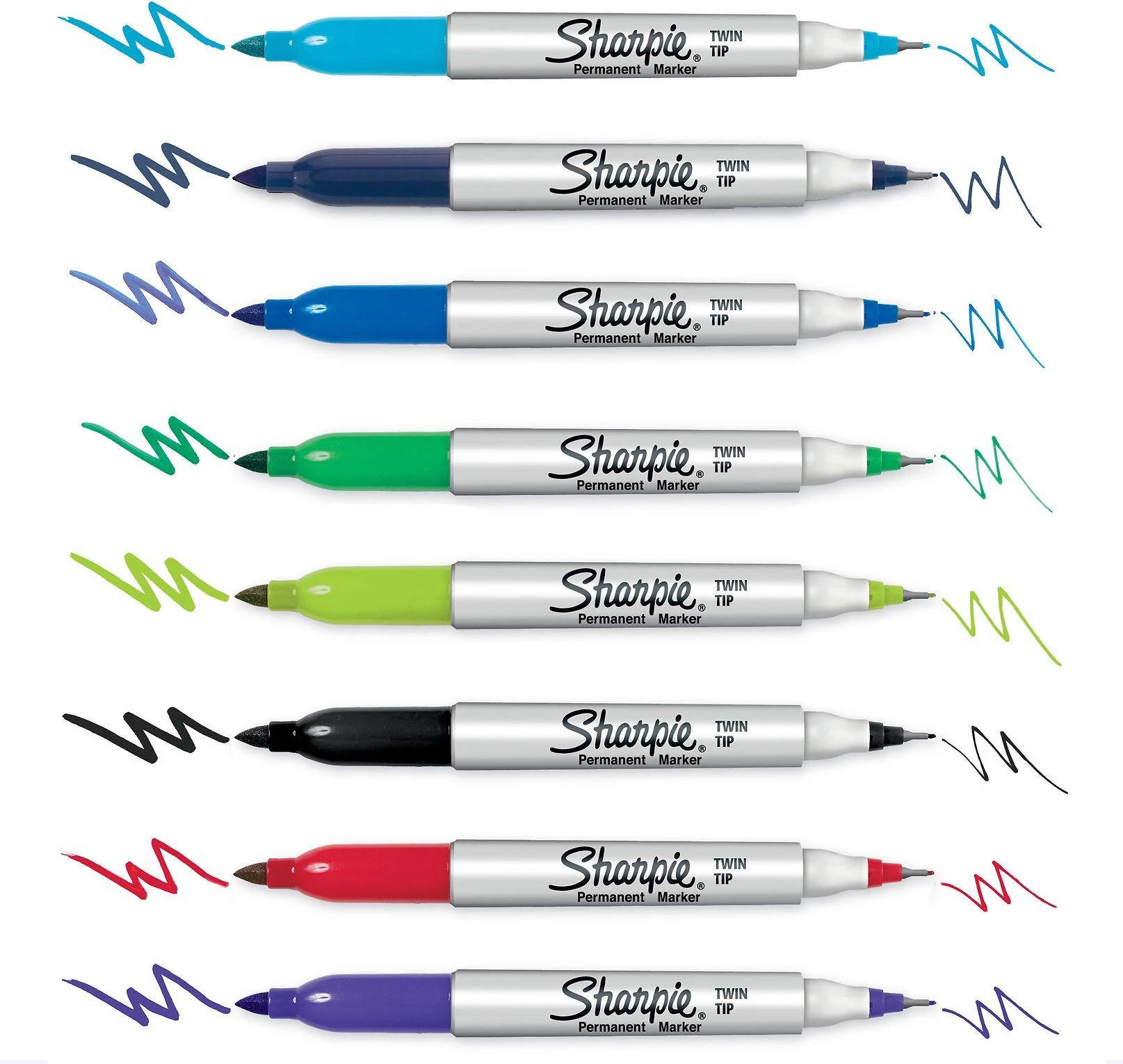 Markerių rink. „Sharpie" 8 vnt. TWIN TIP