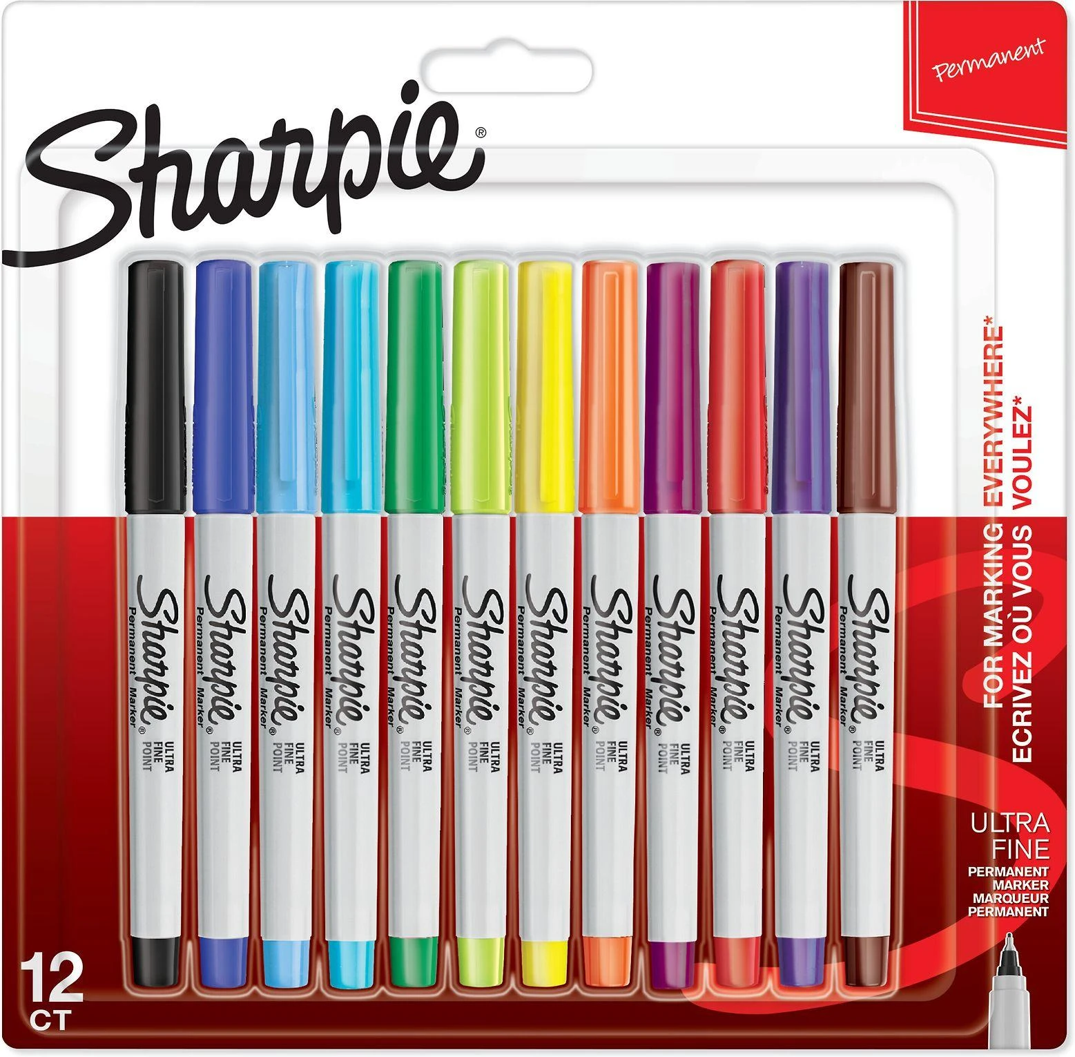 Markerių rinkinys Sharpie Ultra Fine 12 vnt. – 2065408