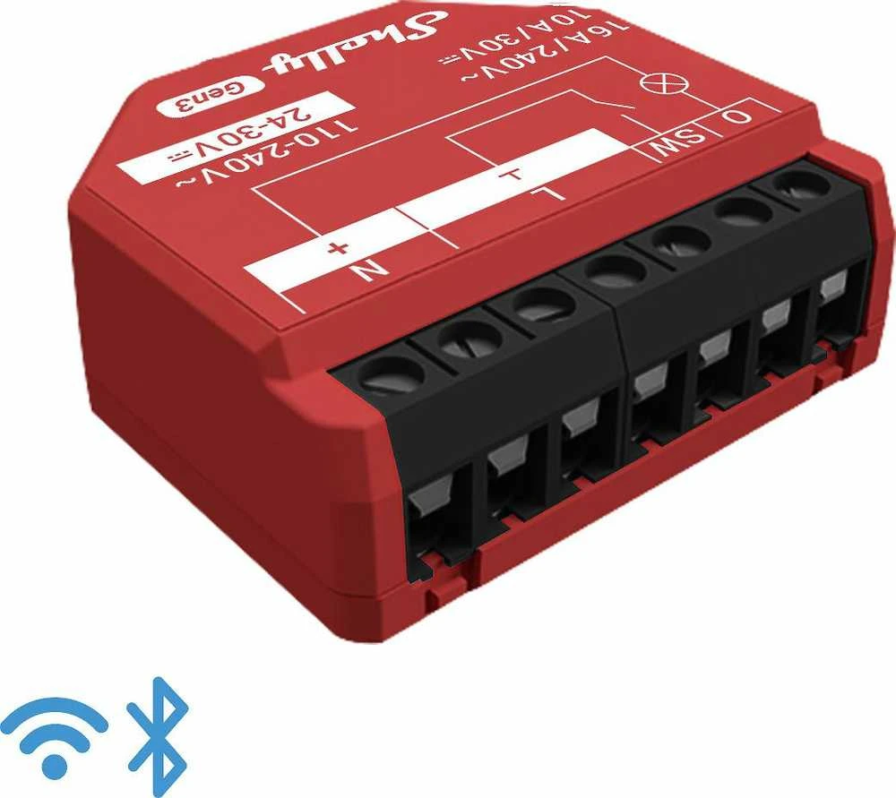 Shelly 1PM Gen3 1 kanalo relė 16A (Wifi, Bluetooth)
