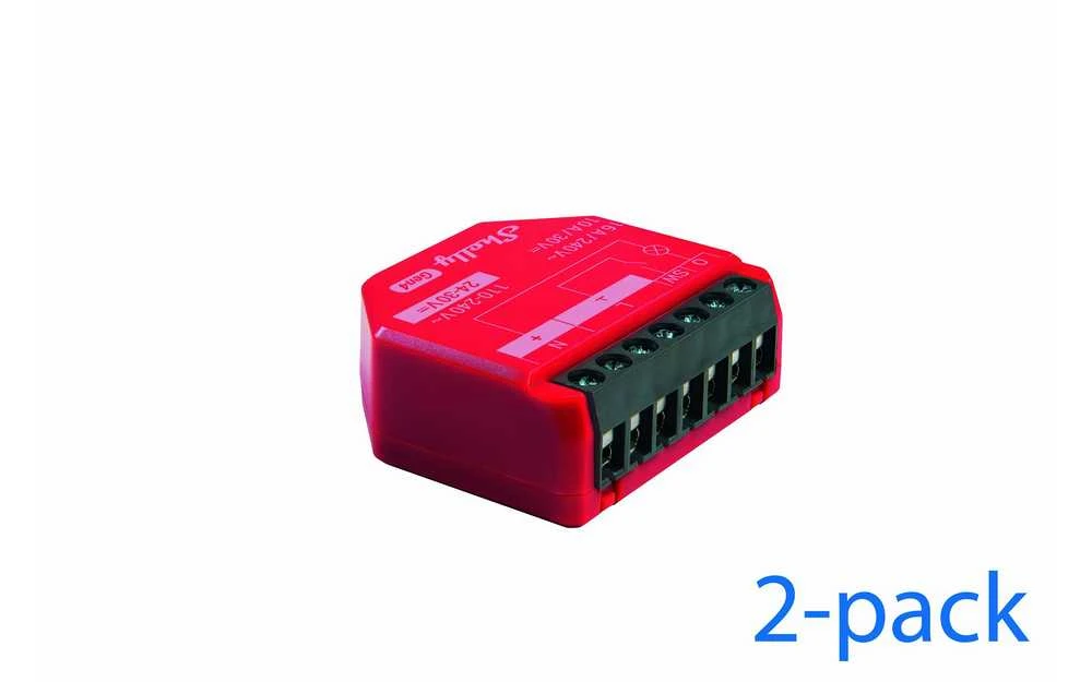 2 „Shelly 1PM Gen4“ „Zigbee“ / „Matter“ valdiklių rinkinys