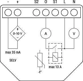 Shelly Gen3 Dimmer 0/1-10V PM šviesos intensyvuno valdiklis (Wifi, Bluetooth)