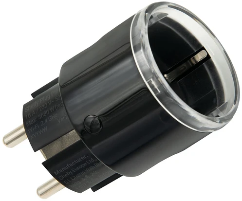 Shelly Plug PM Gen3 išmanusis 16A kištukas, juodas