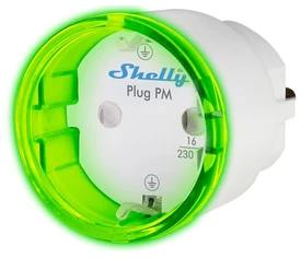 Shelly Plug PM Gen3 išmanusis 16A kištukas, baltas