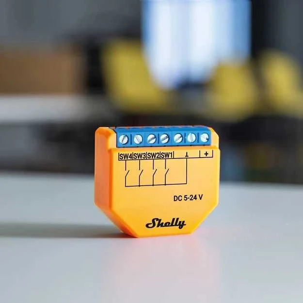 Shelly Plus i4 DC 4 skaitmeninių įėjimų Wifi valdiklis