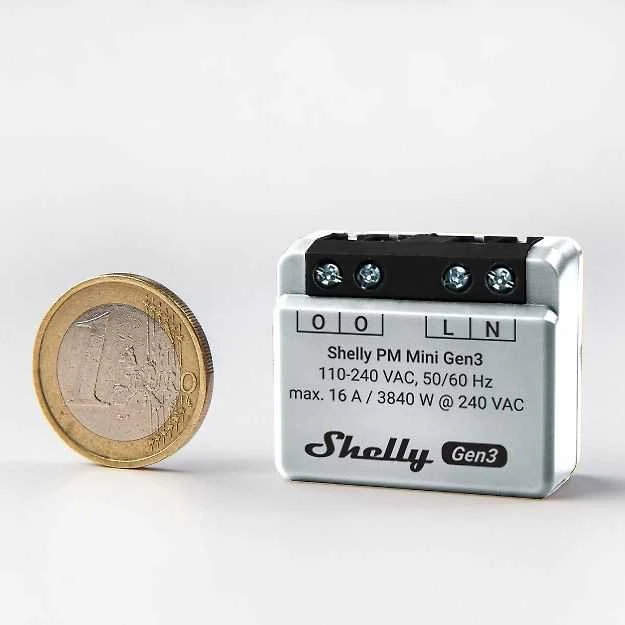 Shelly PM Mini Gen3 galios matuoklis