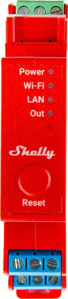 Shelly PRO 1PM išmanioji 1 kanalo relė valdoma Wifi LAN ar Bluetooth montuojama ant DIN bėgelio