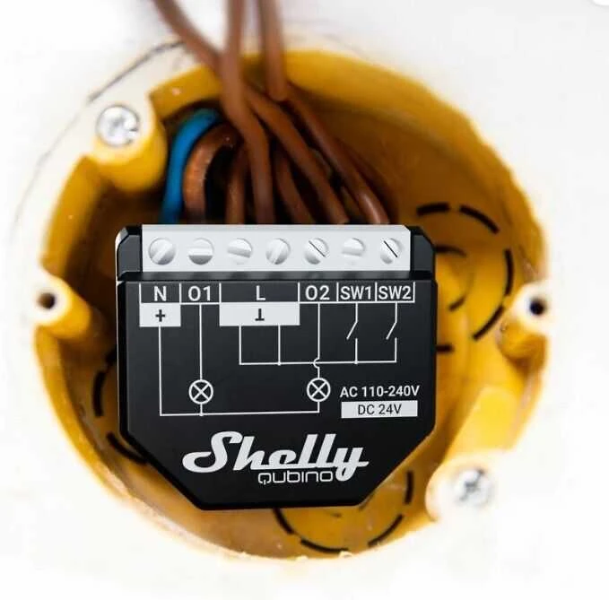 Shelly Qubino Wave 2PM Z-Wave 2 kanalų relė