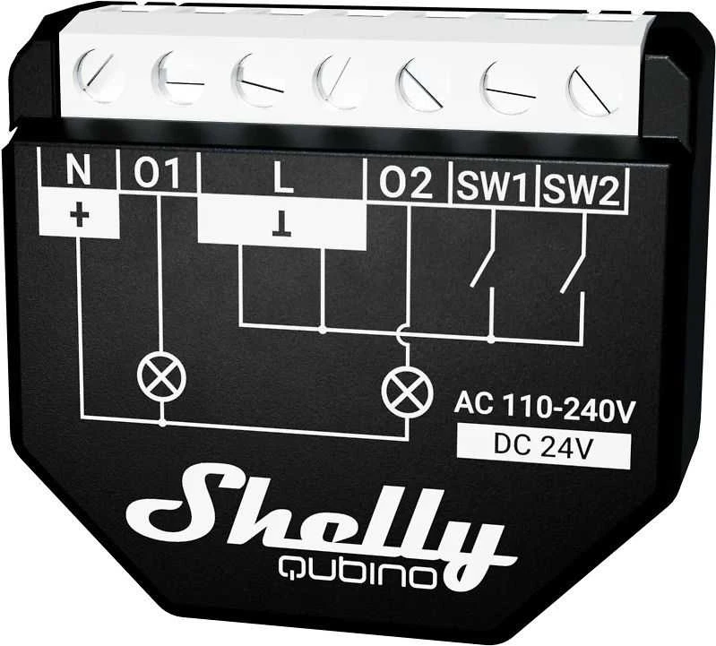 Shelly Qubino Wave 2PM Z-Wave 2 kanalų relė