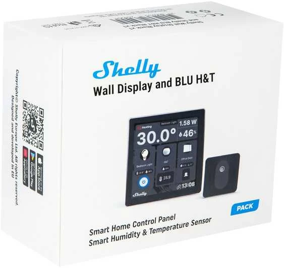 Shelly Group Sieninis ekranas Shelly Wall Ekranas Juodas + BLU H&T Juodas rinkinys