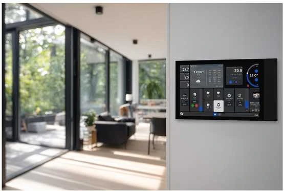 Shelly Ekranas XL Wi-Fi Bluetooth Smart Home Control Panel, Juodas