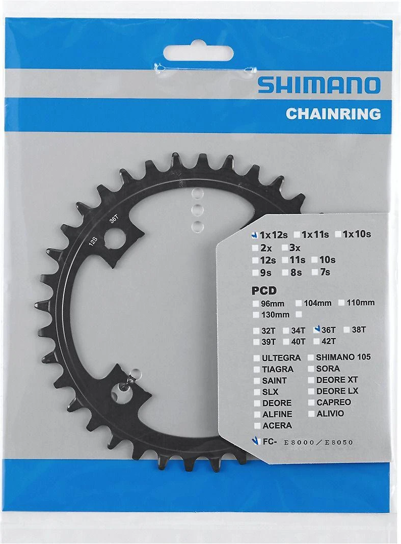 Shimano 36T -eturatas, BCD 104 mm, 12-v