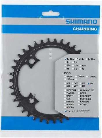 Shimano 38T -eturatas, BCD 104 mm, 12-v
