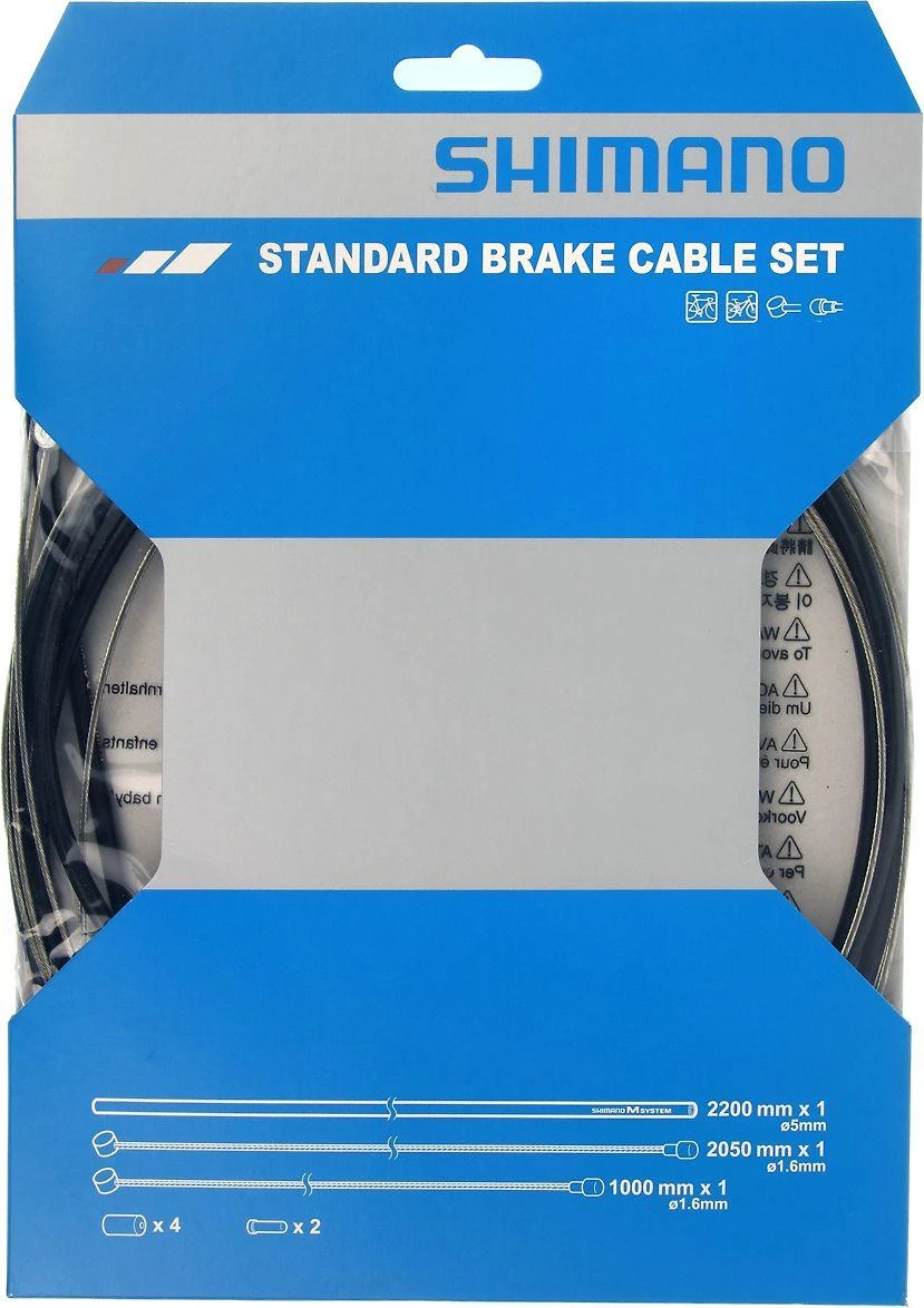 Shimano stabdžių trosų komplektas plieno plento/MTB juodas