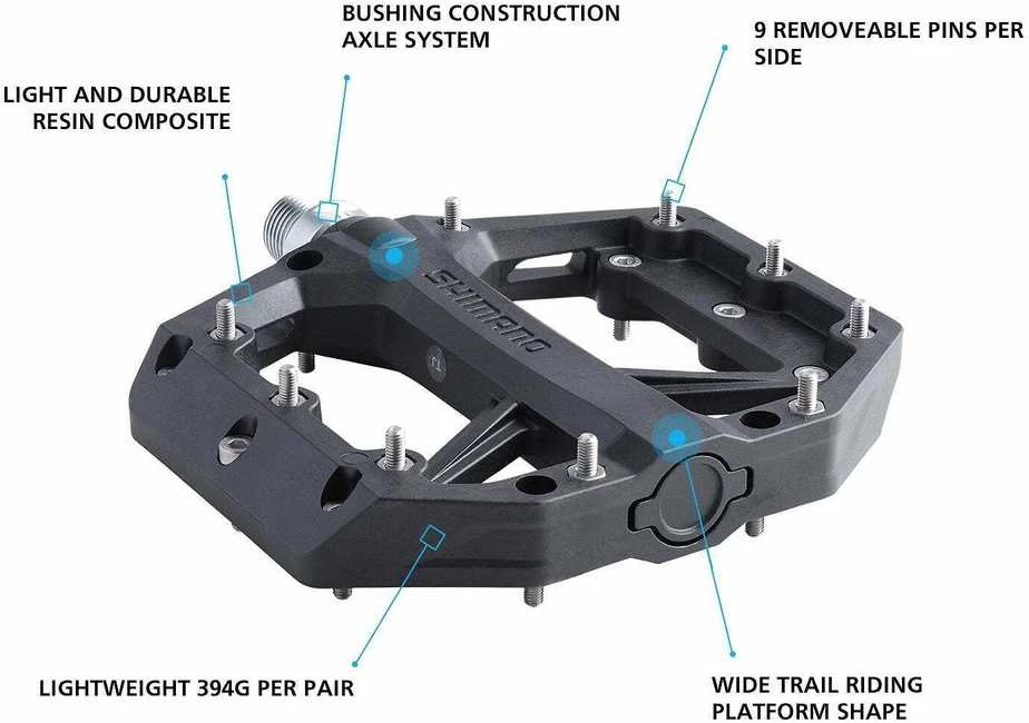 Pedalai Shimano BMX/DH PD-GR400 Flat juodas