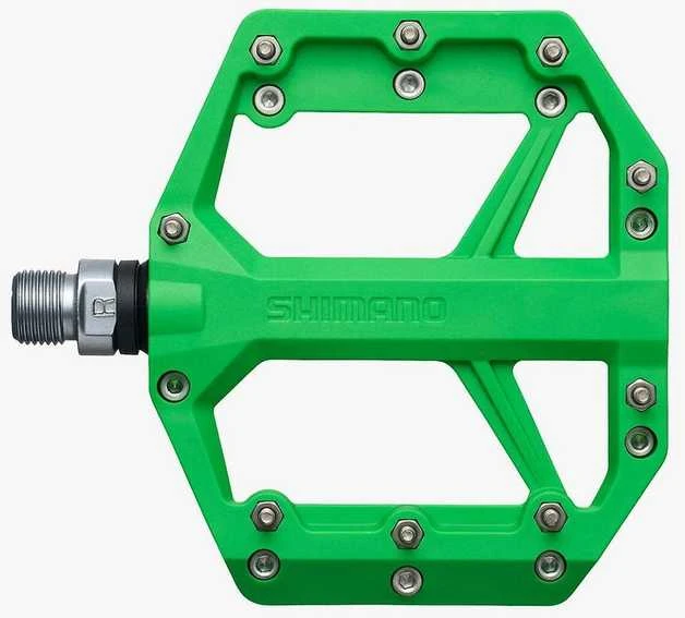 Shimano PD-GR400 Flat Pedal polkimet, vihreä