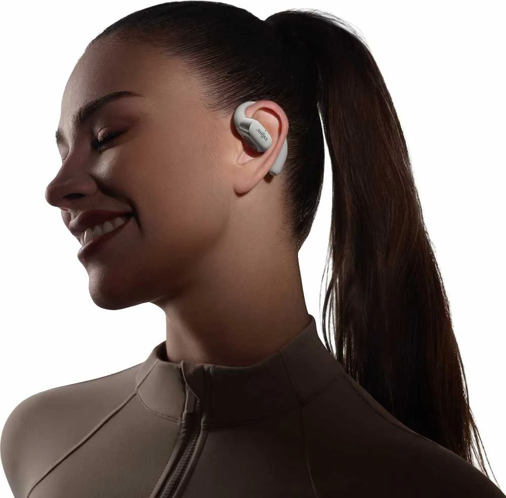 Shokz OpenFit 2+ ausinės su kaulų laidumo technologija ir „Dolby Audio“, pilkos