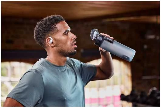 Shokz OpenFit 2+ ausinės su kaulų laidumo technologija ir „Dolby Audio“, pilkos