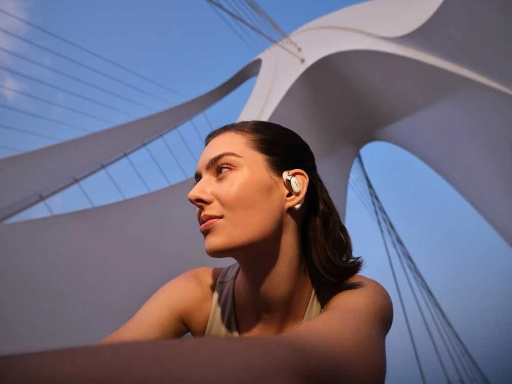 Shokz OpenFit 2 Kaulų laidumo ausinės, rusvai gelsvas