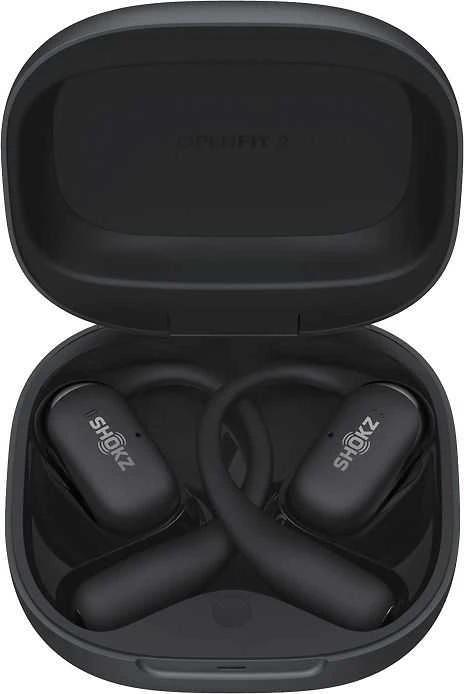 Shokz OpenFit 2 Kaulų laidumo ausinės, Juodas spalvos