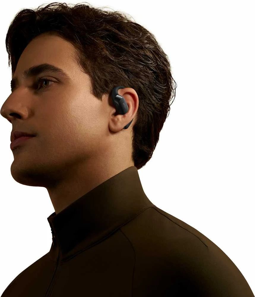 Shokz OpenFit 2+ ausinės su kaulų laidumo technologija ir „Dolby Audio“, juodos