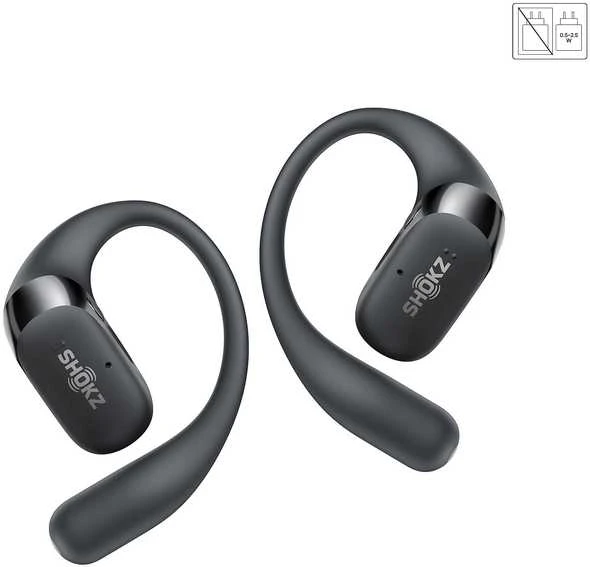 Shokz OpenFit 2+ ausinės su kaulų laidumo technologija ir „Dolby Audio“, juodos