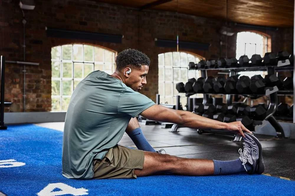 Shokz OpenFit 2+ ausinės su kaulų laidumo technologija ir „Dolby Audio“, juodos