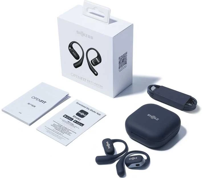 Ausinės Shokz OpenFit, Juodos spalvos