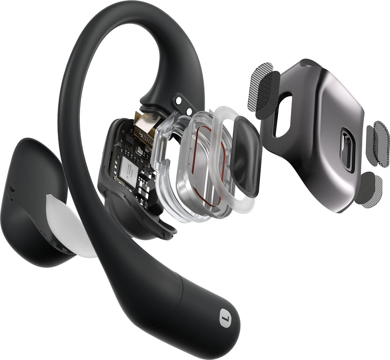 Ausinės Shokz OpenFit, Juodos spalvos
