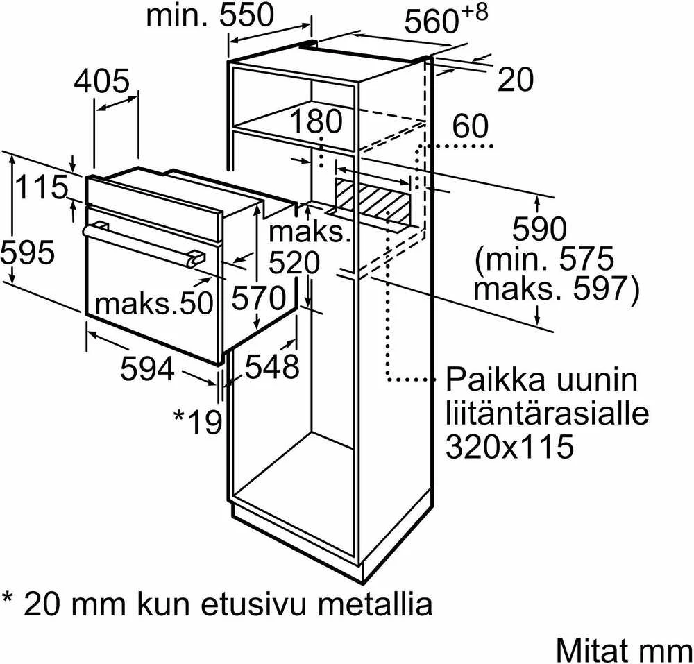 Siemens HB010FBR1S iQ100 erillisuuni, teräs