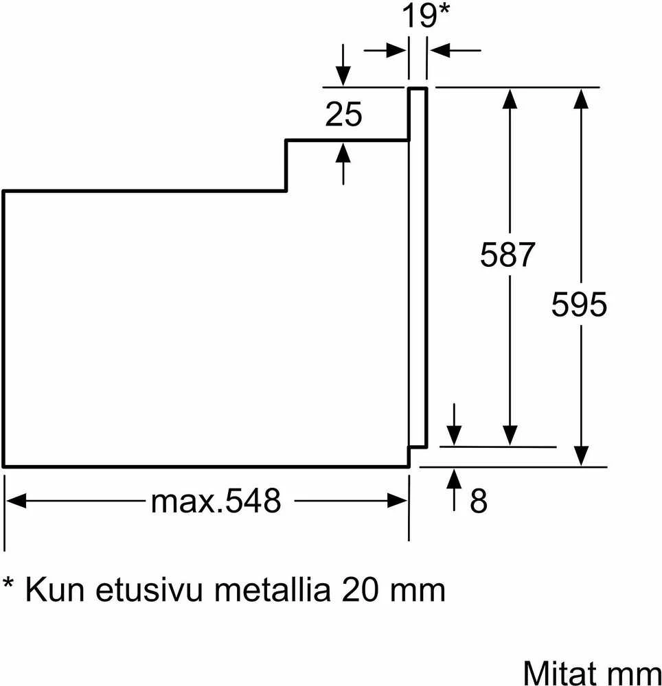 Siemens HB010FBR1S iQ100 erillisuuni, teräs