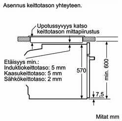 Siemens HB571ABS3 iQ300 uuni, 60 x 60 cm, teräs