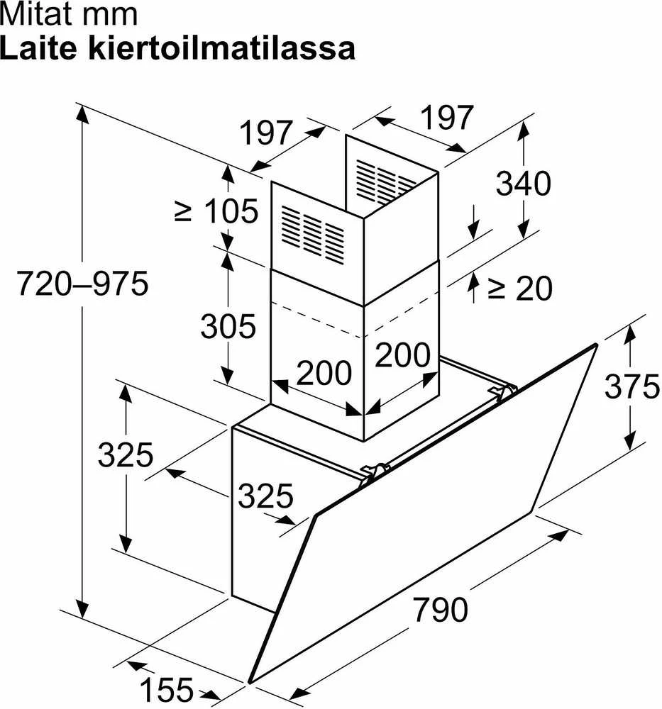 Siemens LC85KDK60 IQ100 kampinis gartraukis