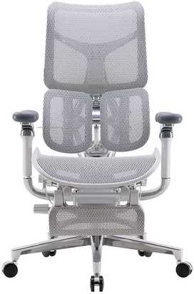 Sihoo Doro S300 -ergonominen toimistotuoli jalkatuella, valkoinen