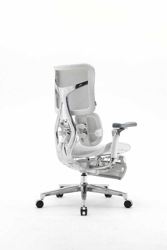 Sihoo Doro S300 -ergonominen toimistotuoli jalkatuella, valkoinen
